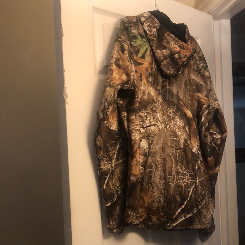 Realtree Brown and Green Utility Jacket Full-Zip Weather-Resistant